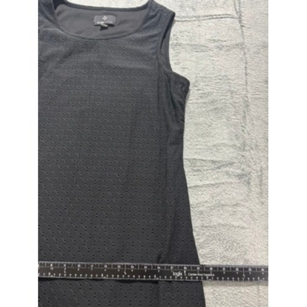 Ronni Nicole Black Eyelet Dress Sleeveless A Line Casual Classic Midi - Picture 7 of 9
